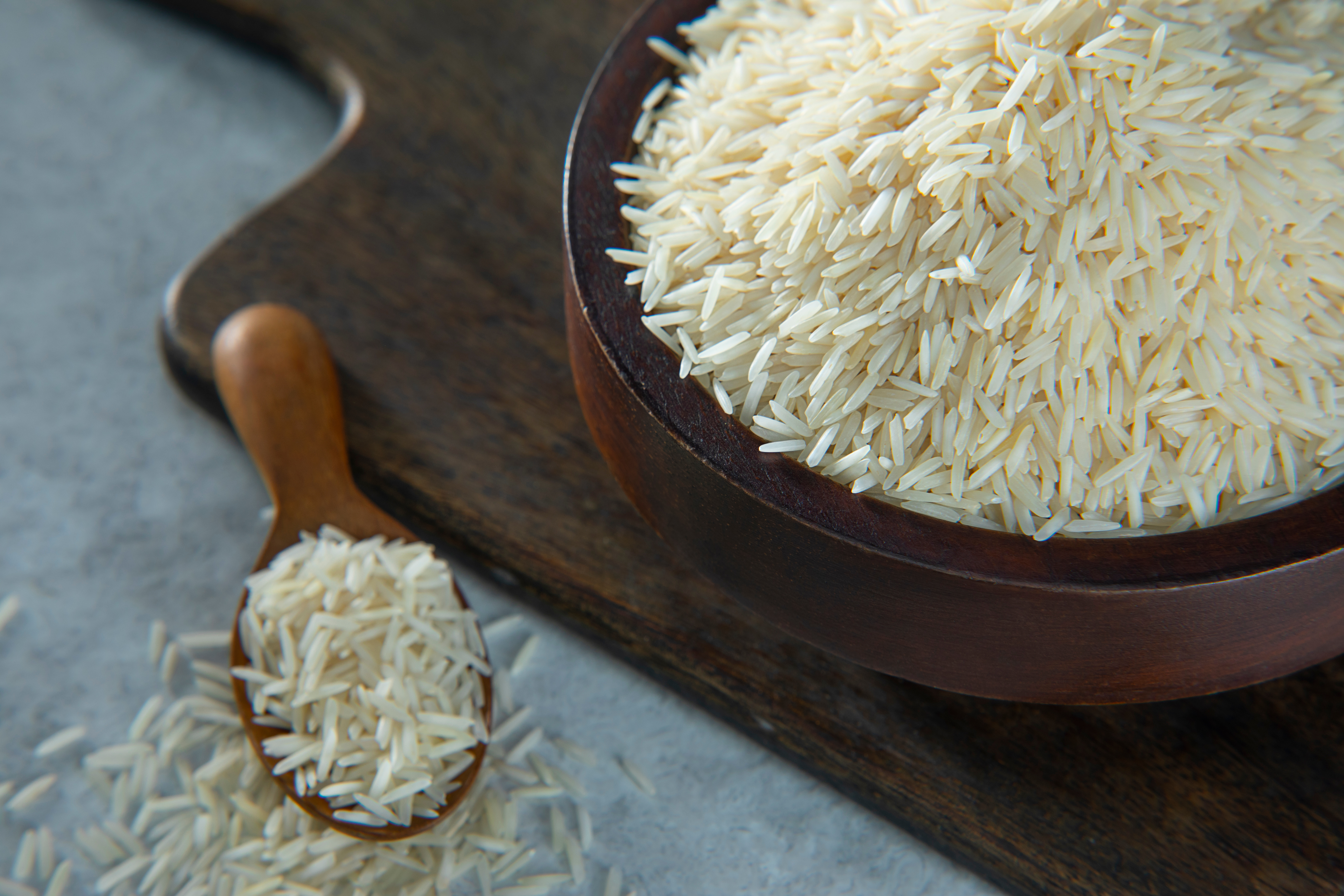 Long-grain Basmati rice